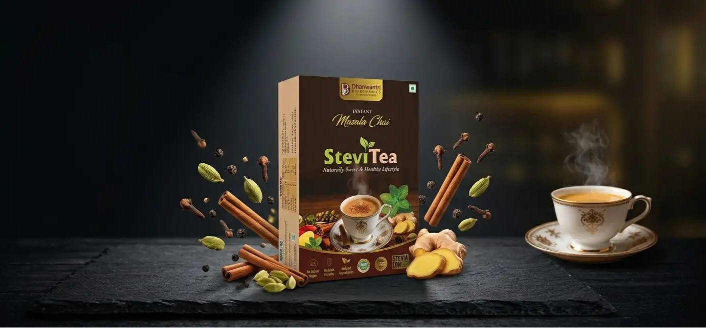 Instant Masala Chai by SteviTea – Sugar-Free, Real Spices, Kadak Desi Taste in 30 Seconds