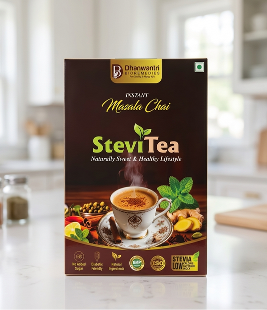 Instant Masala Chai by SteviTea – Sugar-Free, Real Spices, Kadak Desi Taste in 30 Seconds